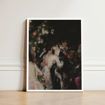 Framed Art Print Moody Impressionistic Scene Figures Intimate One’s Undressing, Backstage Bandits, Queer Fashion