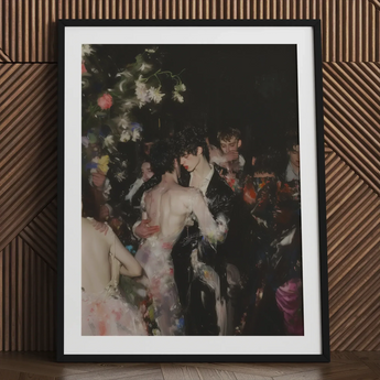Backstage Bandits - Queer Fashion Show Art Print / Canvas Black-framed White Mat Impressionistic Depiction People One’s Undressing, Prints