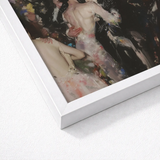 White Framed Art Print Soft Impressionistic Painting Two One’s Undressing, Backstage Bandits, Queer Fashion