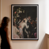 Backstage Bandits - Queer Fashion Show Art Print, Framed Painting Crowded Dance