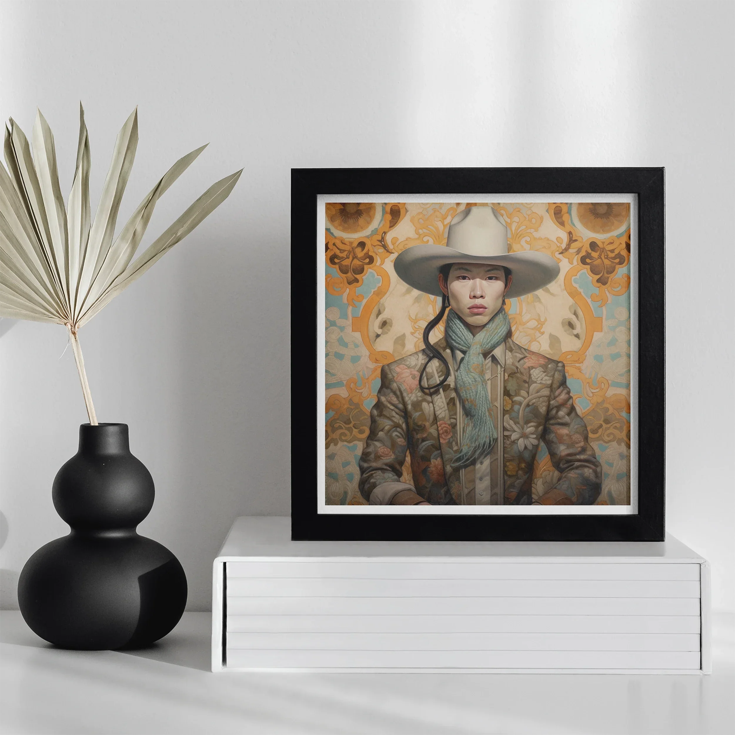 Baihu - Gay Chinese Cowboy Art Print 16’’x16’’ Posters Prints & Visual Artwork