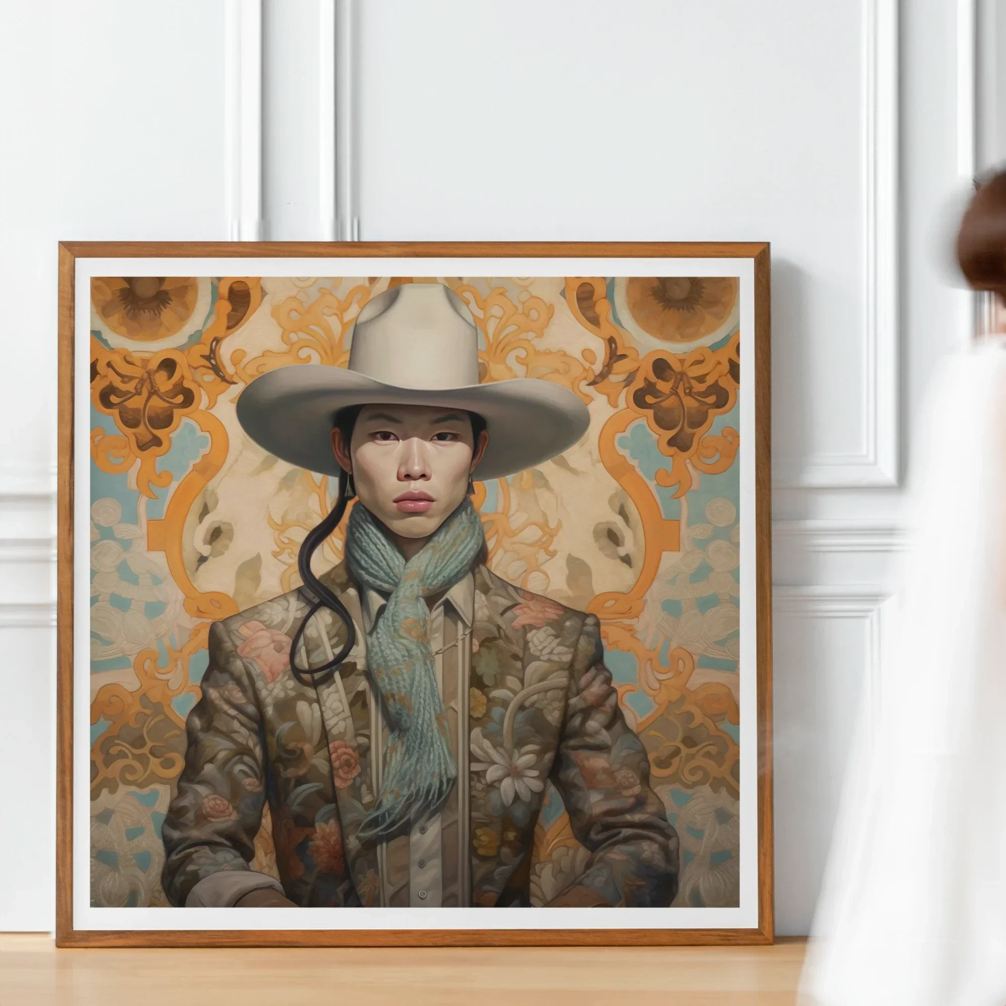 Baihu - Gay Chinese Cowboy Art Print 40’’x40’’ Posters Prints & Visual Artwork