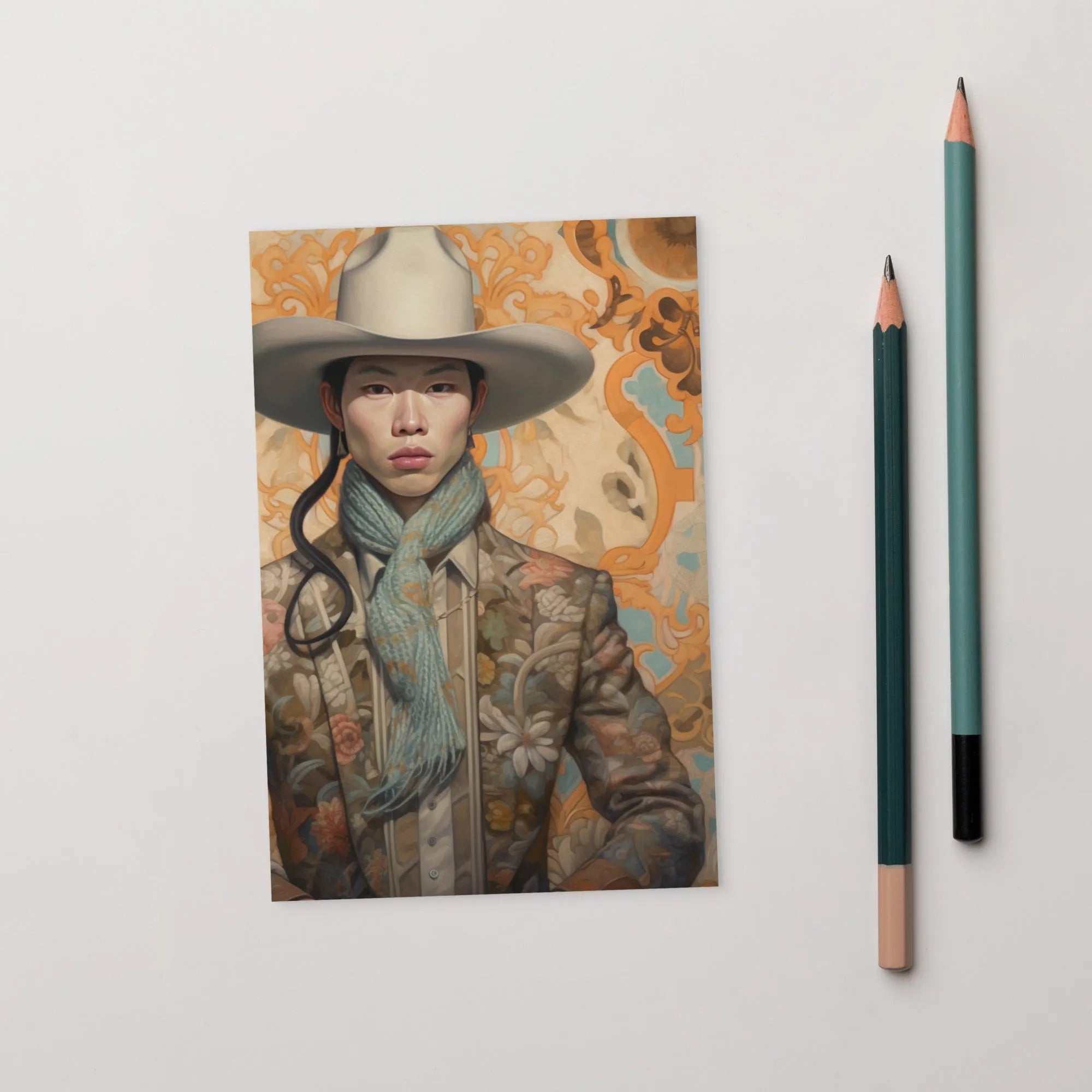 Baihu - Gay Chinese Cowboy Art Print - Gaysian Queerart Dandy - 4’x6’ - Posters Prints & Visual Artwork - Aesthetic Art