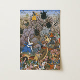 Balarama & Krishna Fighting the Enemy - Harivamsa Art Print / Canvas, 12x18’’ / 31x46cm / Unframed / no Border, Posters Prints Visual