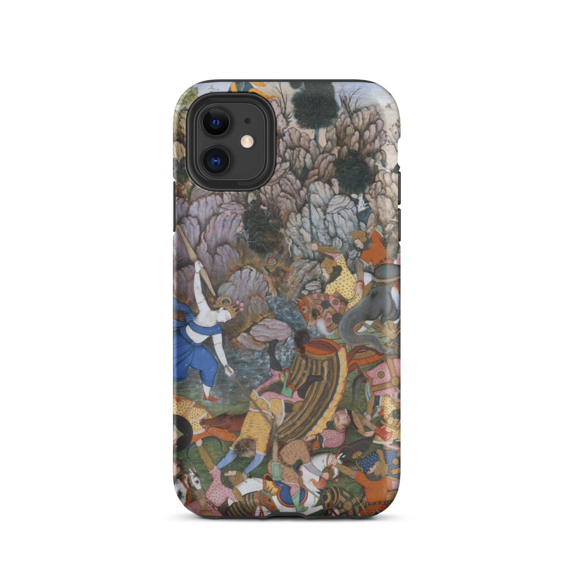 Balarama & Krishna Fighting the Enemy Harivamsa Iphone Case, 11 / Matte, Phone Case Historical Battle Scene