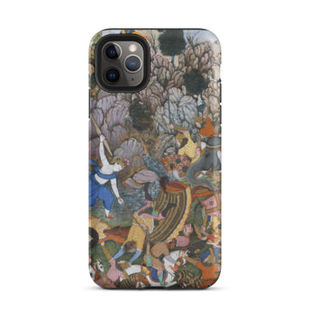 Balarama & Krishna Fighting the Enemy - Harivamsa Iphone Case, 11 Pro Max / Matte, Art-covered Phone Case