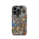 Balarama & Krishna Fighting the Enemy - Harivamsa Iphone Case, 13 Pro / Matte, Iphone Case Historical Battle Scene