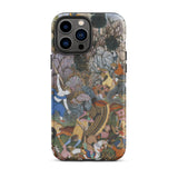 Balarama & Krishna Fighting the Enemy - Harivamsa Iphone Case, 13 Pro Max / Matte, Artistic Phone Case