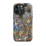Balarama & Krishna Fighting the Enemy - Harivamsa Iphone Case, 15 Pro Max / Matte, Artistic Phone Case