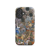 Balarama & Krishna Fighting the Enemy - Harivamsa Iphone Case, 16 / Matte, Phone Case Historical Scene
