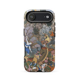 Balarama & Krishna Fighting the Enemy - Harivamsa Iphone Case 17 Air / Matte Google Pixel 7a Phone Case Colorful Abstract Design Harivamsa
