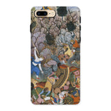 Balarama & Krishna Fighting the Enemy - Harivamsa Iphone Case, 8 Plus / Matte, Phone Case Medieval Battle Scene Artwork Figures Colorful