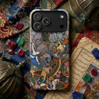 Balarama & Krishna vechten tegen de vijand - Harivamsa Iphone Case, Mobiele Telefoonhoesjes, Toby Leon