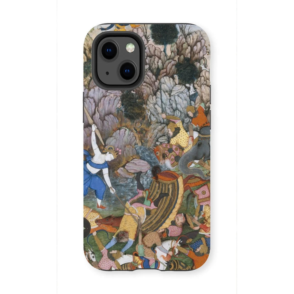 Balarama & Krishna Fighting the Enemy - Harivamsa Iphone Case 13 Mini / Matte Mobile Phone Cases