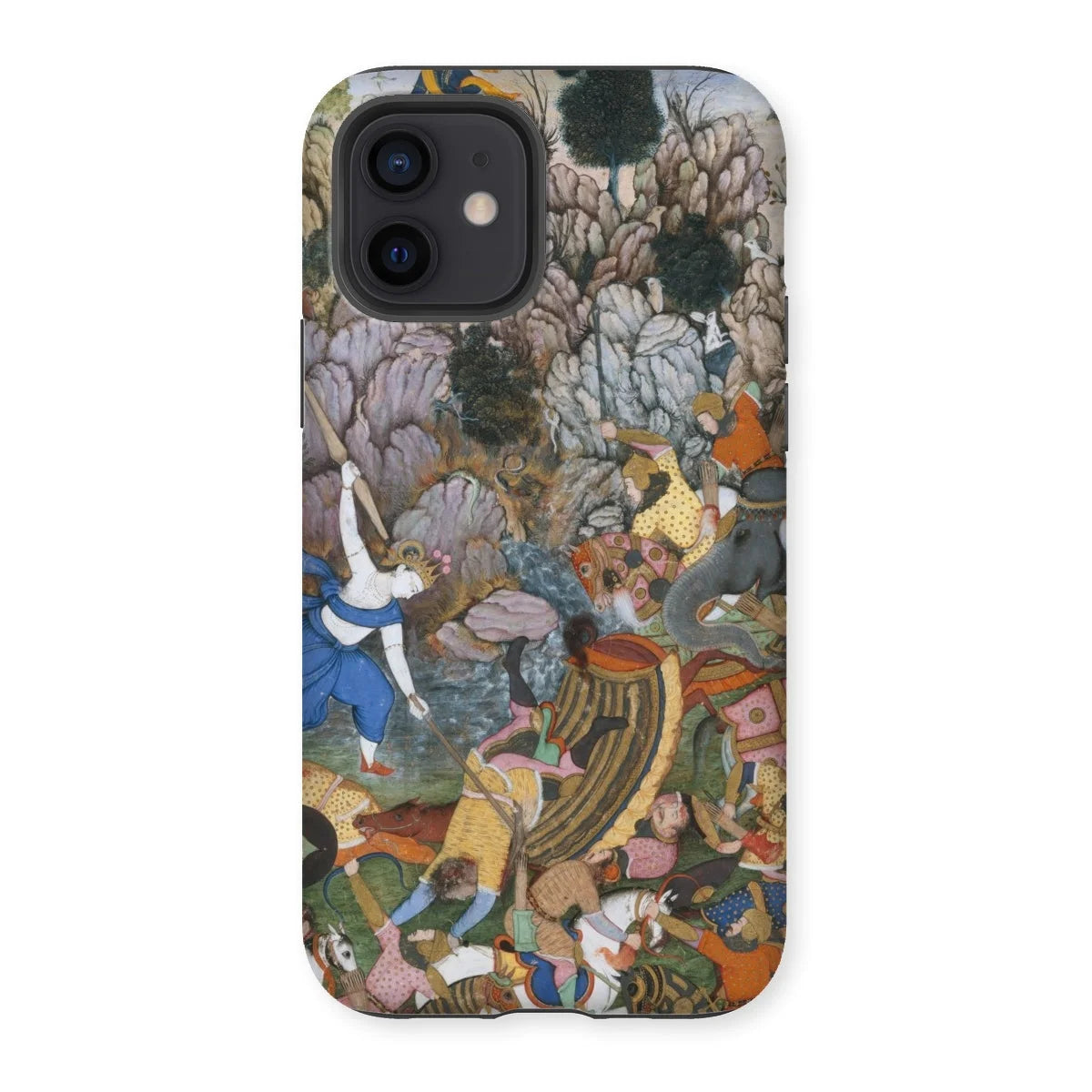 Balarama & Krishna Fighting the Enemy - Harivamsa Iphone Case 12 / Matte Mobile Phone Cases