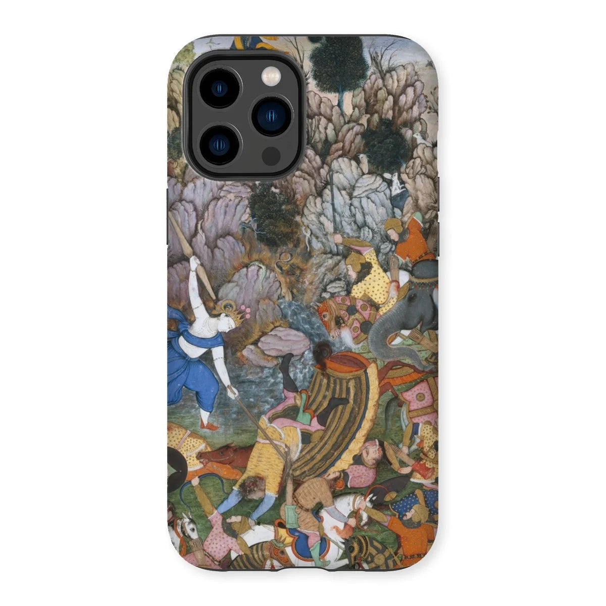 Balarama & Krishna Fighting the Enemy - Harivamsa Iphone Case 14 Pro Max / Matte Mobile Phone Cases