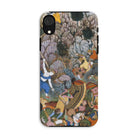 Balarama & Krishna Fighting the Enemy Harivamsa Iphone Case, Xr / Matte, Phone Case Colorful Medieval Style Battle Scene Artwork