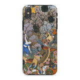 Balarama & Krishna Fighting the Enemy - Harivamsa Iphone Case, Xs / Matte, Phone Case Medieval Battle Scene Artwork Colorful Figures