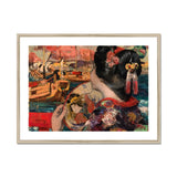 The Balcony - Edward Atkinson Hornel Art Print, Framed Painting Woman Kimono Fan
