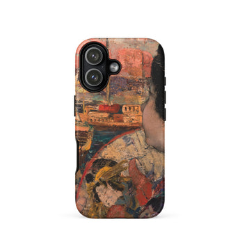 The Balcony - Edward Atkinson Hornel Phone Case Iphone 17 / Matte Iphone 12 Case Abstract Art Design Woman Cityscape Edward Atkinson