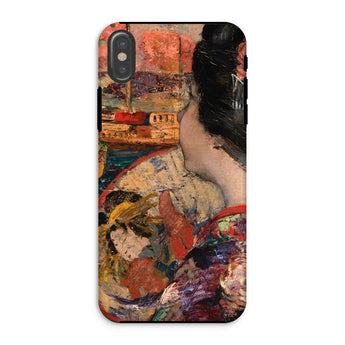 The Balcony - Edward Atkinson Hornel Phone Case Iphone Xs / Matte Phone Case Colorful Japanese Art Print Traditional Motifs Edward Atkinson