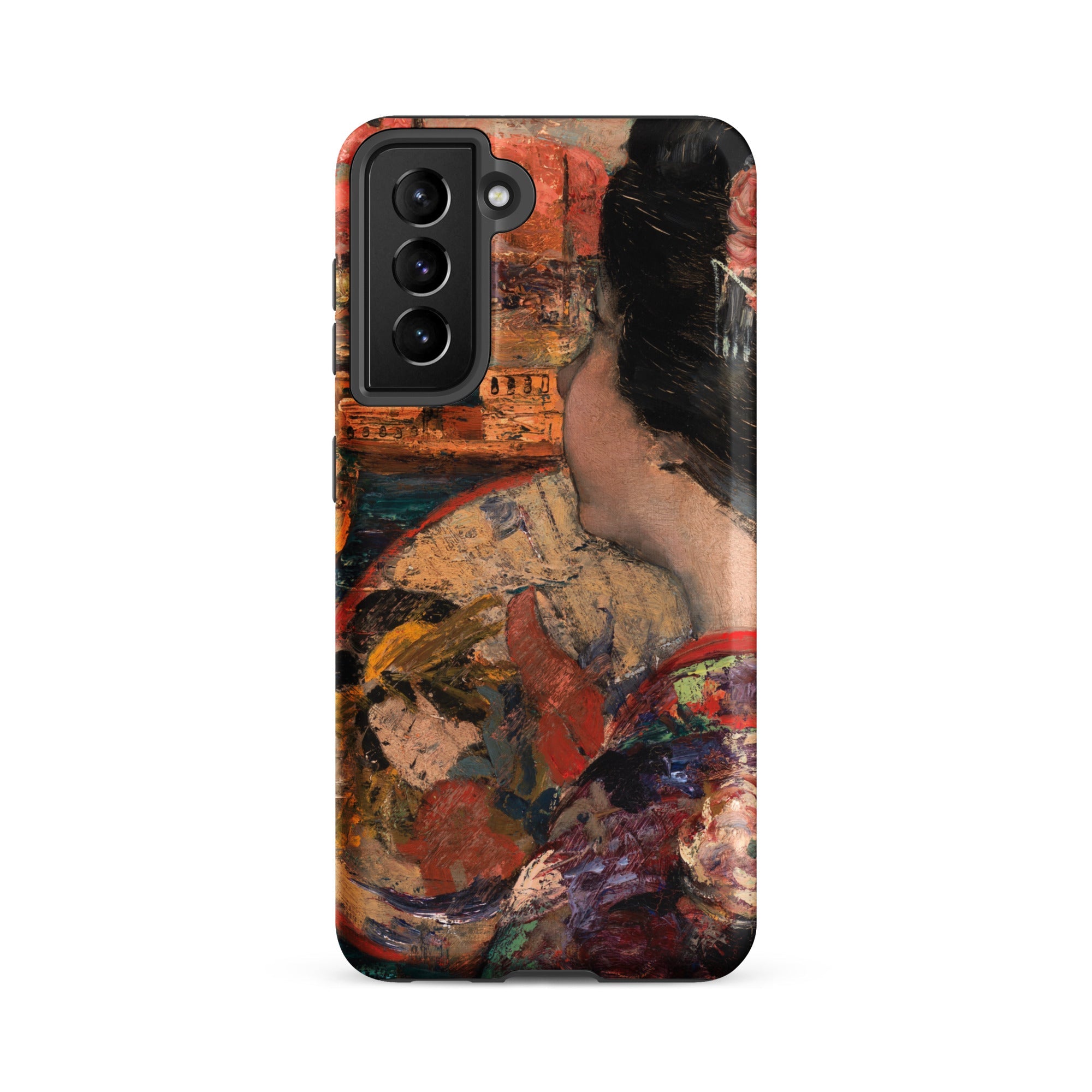 The Balcony Edward Atkinson Hornel Samsung Case, Galaxy S21 Fe / Matte, Phone Case Impressionistic Painting Woman Traditional Attire