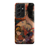 The Balcony - Edward Atkinson Hornel Samsung Case, Galaxy S21 Ultra / Matte, Smartphone Case Abstract Painting Woman Fan