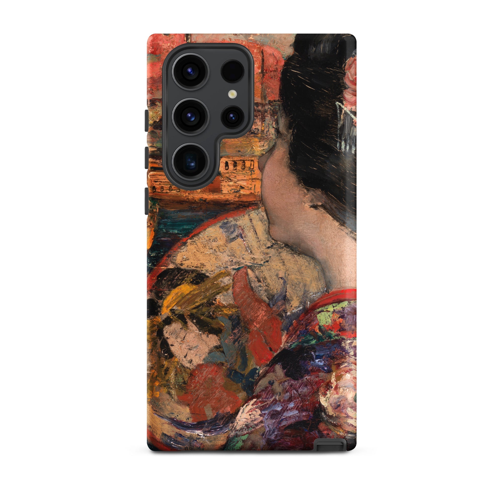The Balcony Edward Atkinson Hornel Samsung Case, Galaxy S23 Ultra / Matte, Smartphone Case Impressionistic Painting Woman Fan