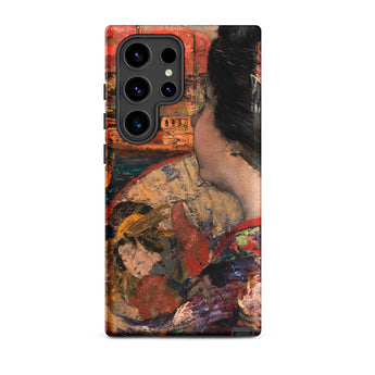 The Balcony - Edward Atkinson Hornel Samsung Case, Galaxy S24 Ultra / Matte, Phone Case Impressionistic Painting Woman Kimono