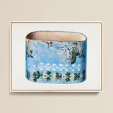 Bandbox - Charles Caseau Decorative Art Print / Canvas Vintage-style Blue Enamel Cuff Floral Leaf Patterns Green Charles Caseau Decorative,