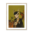 Baphomet’s Bastard - Gay Demon Art Print, Framed Artistic Portrait Dark-haired Figure Horns Gothic Fantasy