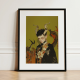 Baphomet’s Bastard - Gay Demon Art Print / Canvas, 12x16’’ / 31x41cm / Black Frame / Matboard, Posters Prints & Visual Artwork, Toby Leon