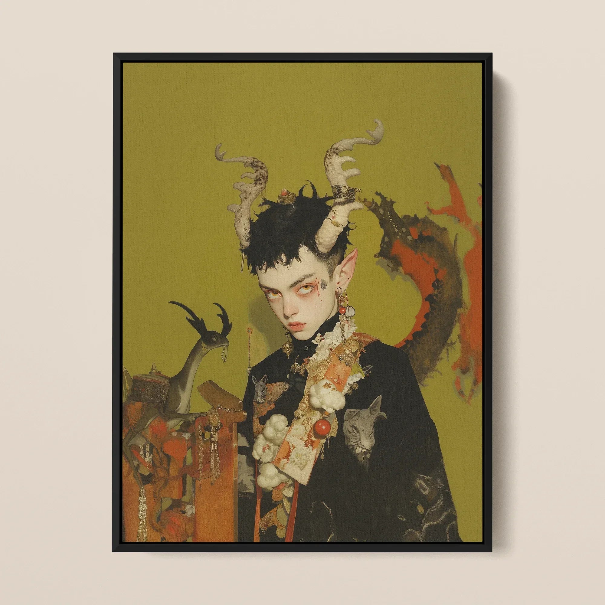 Baphomet’s Bastard - Gay Demon Framed Canvas