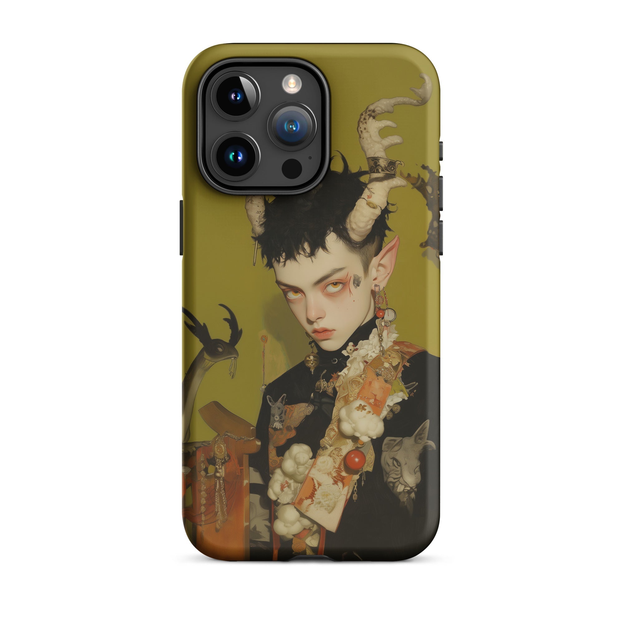Baphomet’s Bastard Gay Demon Iphone Case, 15 Pro Max / Matte, Phone Case Fantasy Art