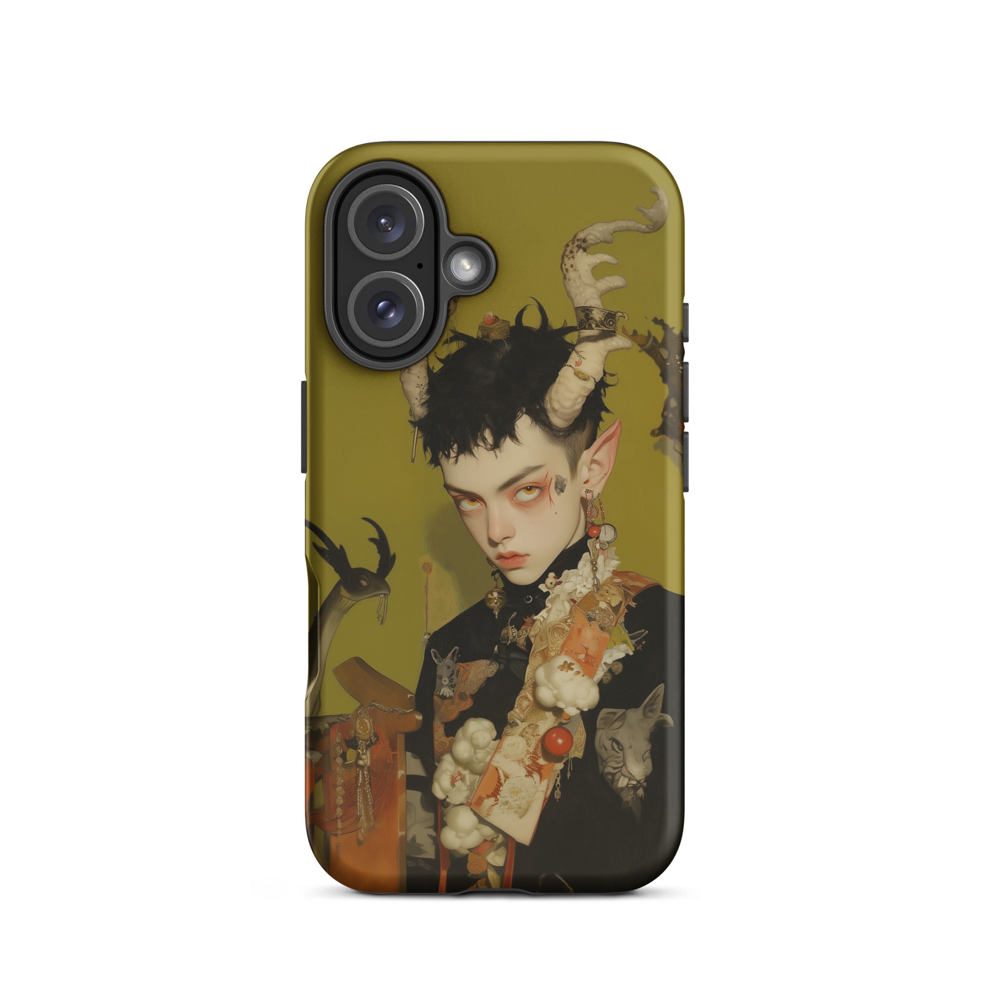 Baphomet’s Bastard Gay Demon Iphone Case, 16 / Matte, Phone Case Demon Art