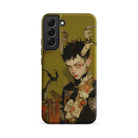 Baphomet’s Bastard Gay Demon Samsung Case, Galaxy S22 Plus / Matte, Smartphone Case Illustration Horned Elf Eared Figure Dark Hair