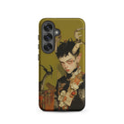 Baphomet’s Bastard Gay Demon Samsung Case, Galaxy S25 / Matte, Phone Case Stylized Portrait Horned Elf Eared Figure Pale