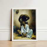 Framed Reproduction Classical Painting Two Figures Intimate Dimly Blade Meeting Skin, Straight Razor Drawn, Slow, Leon Bonnat Art, Print,