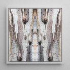 Barking Mad 3 - Tree Trunk Op Art Framed Canvas, Symmetrical Tree Bark Art