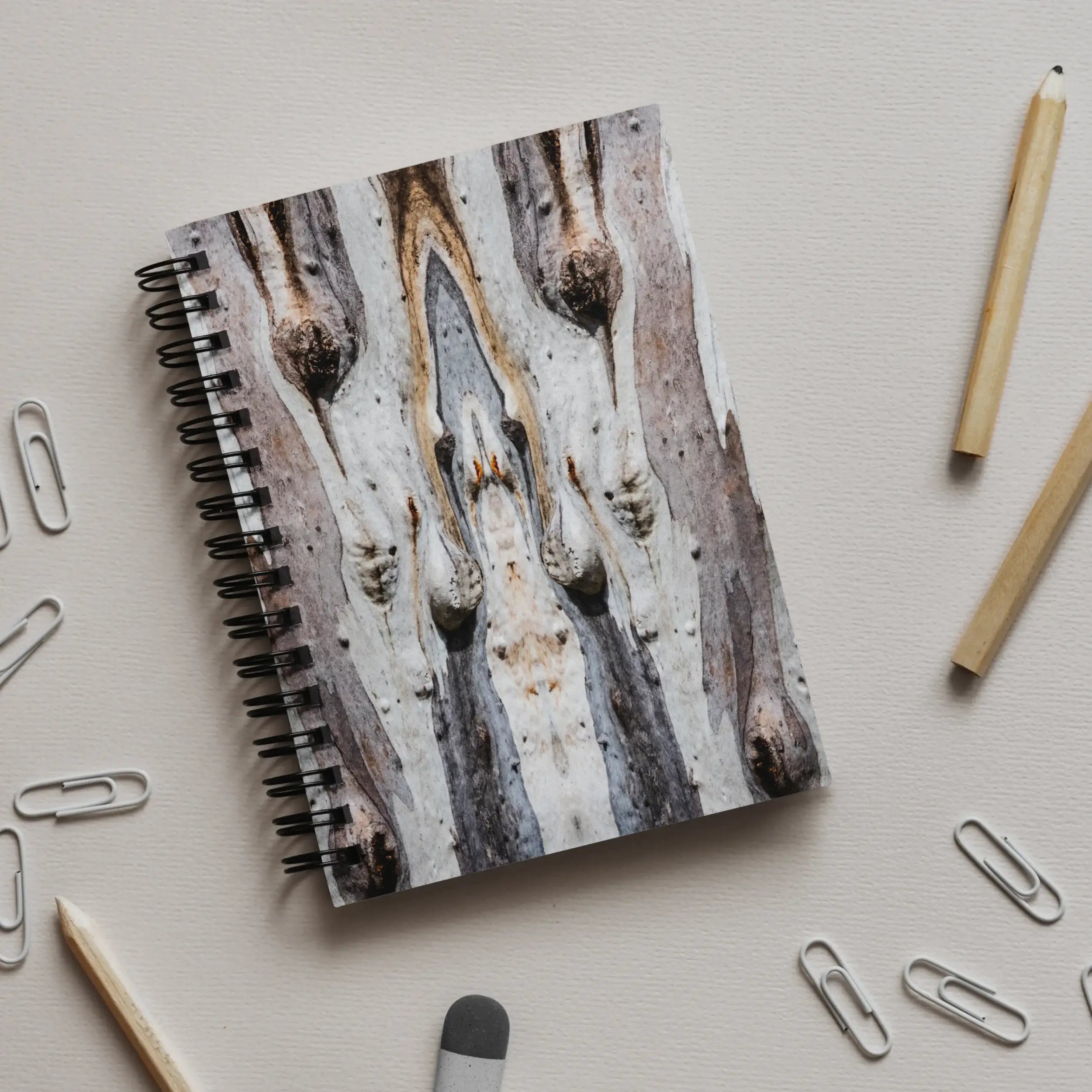 Barking Mad 3 - Trippy Tree Trunk Art Notebook - Notebooks & Notepads - Aesthetic Art