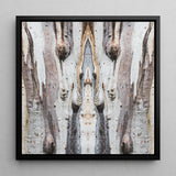 Barking Mad 3 - Trippy Tree Trunk Art Print / Canvas, 12x12’’ / 31x31cm / Black Frame, Posters Prints & Visual Artwork, Toby Leon