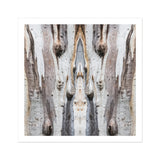 Barking Mad 3 - Trippy Tree Trunk Art Print, Mirrored Pattern Tree Bark Natural Textures Striations