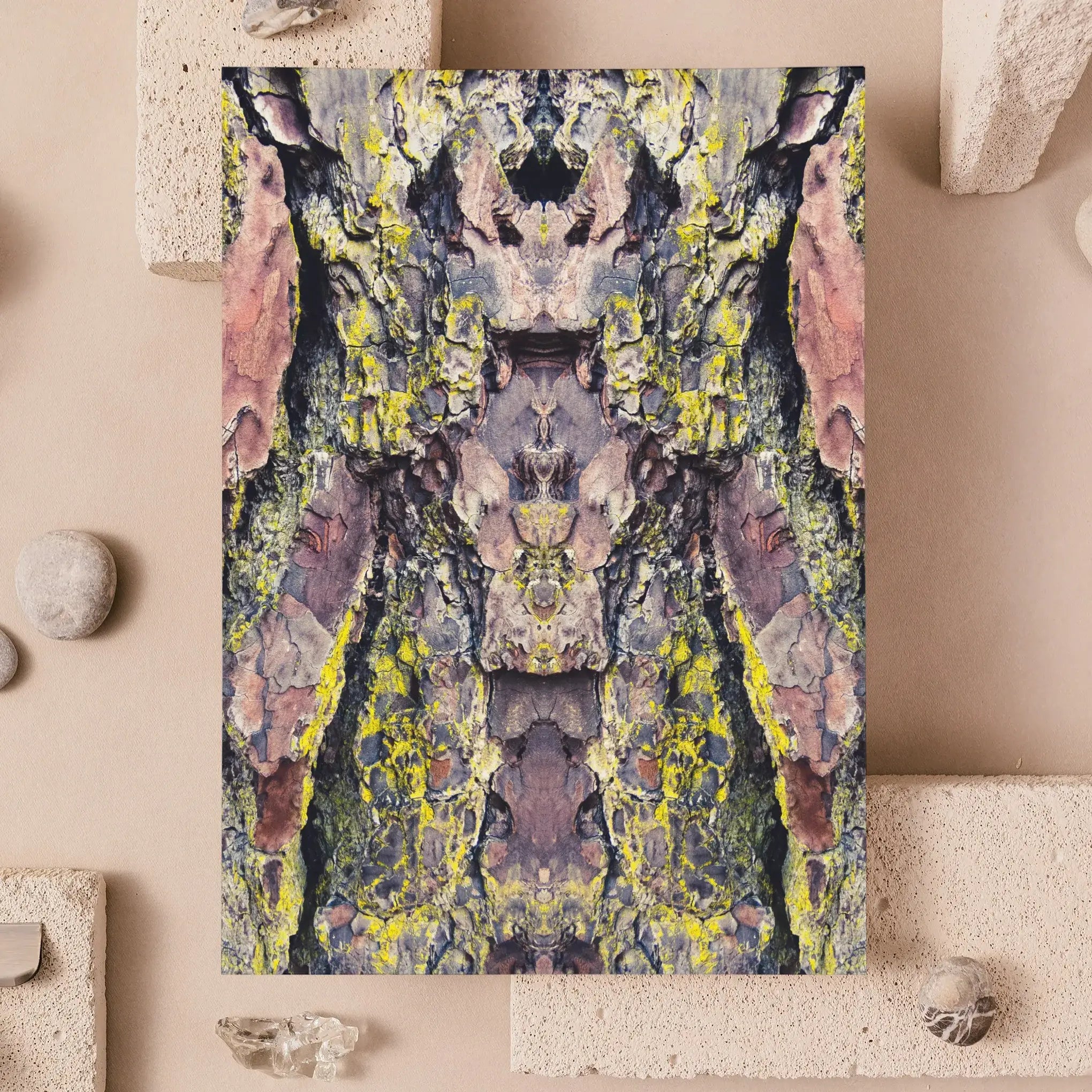 Barking Mad Too - Trippy Tree Trunk Art Greeting Card - Greeting & Note Cards - Aesthetic Art
