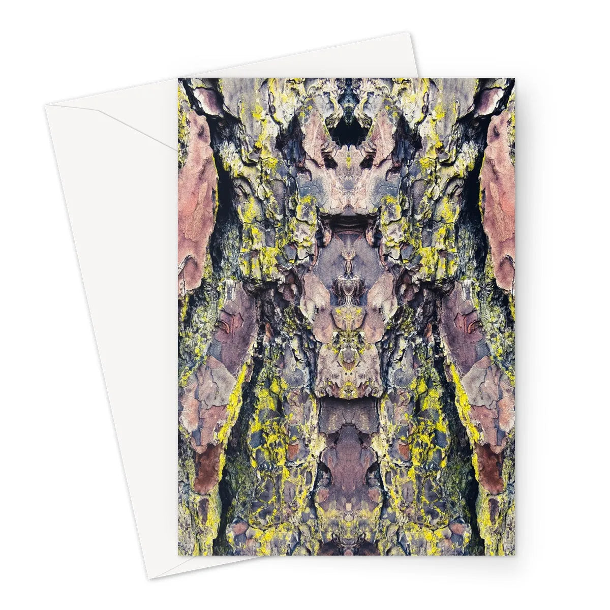 Barking Mad Too - Trippy Tree Trunk Art Greeting Card - A5 Portrait / 1 Card - Greeting & Note Cards - Aesthetic Art