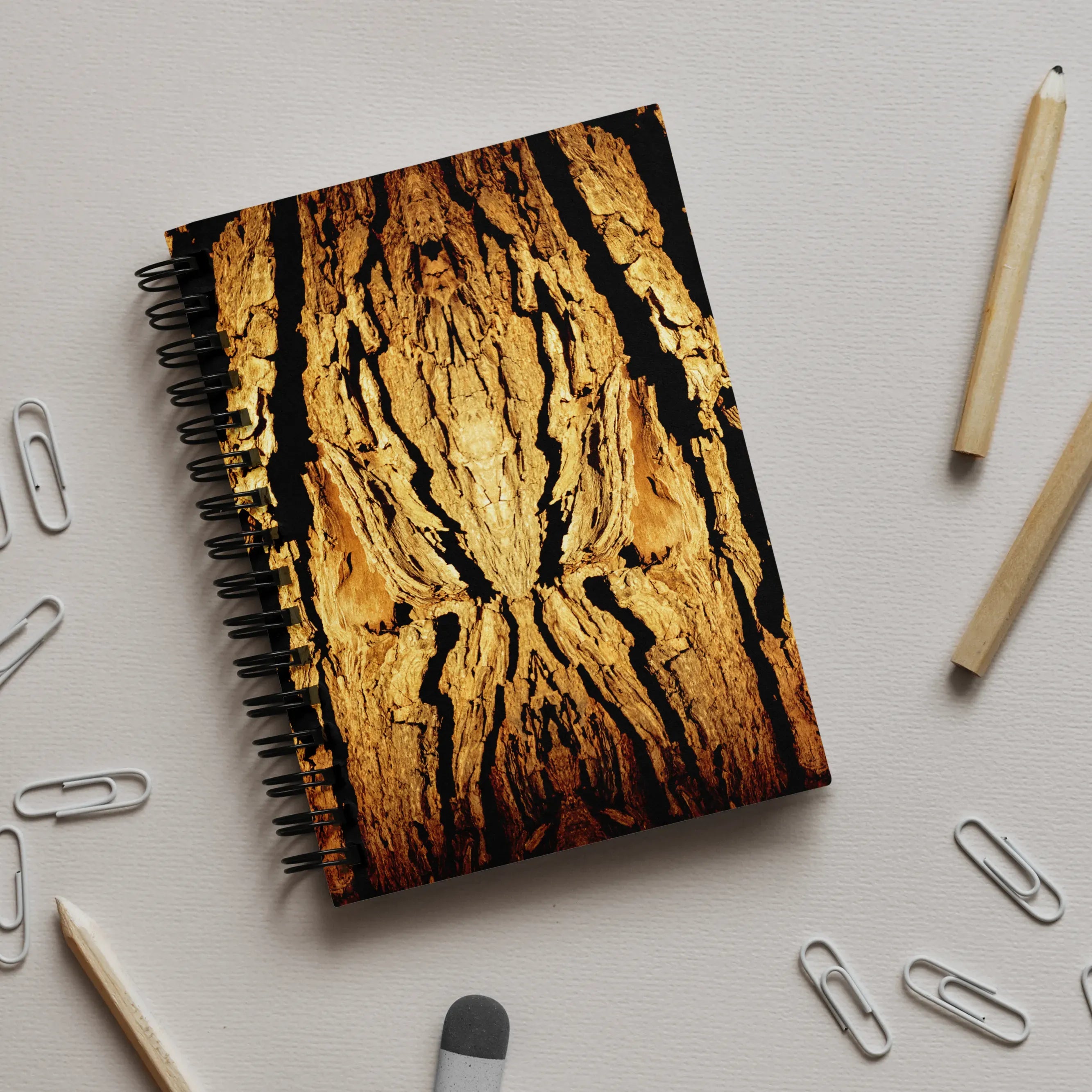 Barking Mad - Trippy Tree Trunk Art Notebook - Notebooks & Notepads - Aesthetic Art