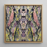 Barking Mad too - Trippy Baumstamm-Kunstdruck / Leinwand, 12x12’’ / 31x31cm / Naturrahmen, Poster Drucke & visuelle Kunstwerke, Toby Leon