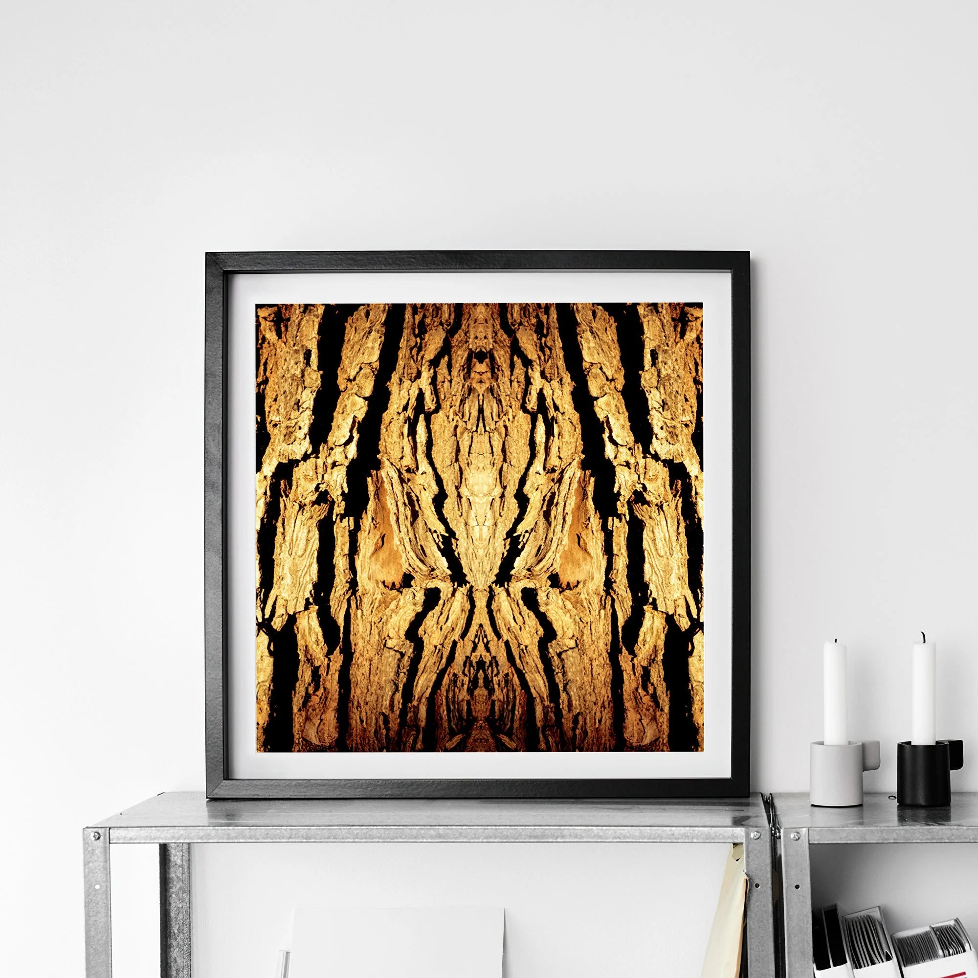 Barking Mad - Trippy Tree Trunk Art Print - 20’’x20’’ / Unframed