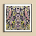 Barking Mad too Trippy Tree Trunk Art Print, Symmetrical Abstract Pattern Created Mirrored Tree Bark Textures