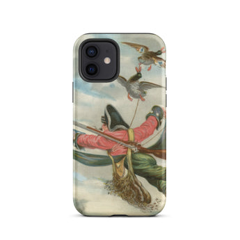 Baron Munchausen - Alphonse Adolphe Bichard Iphone Case, 12 / Matte, Iphone 11 Hard-shell Case Vintage-style Painting Hunter Birds