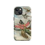 Baron Munchausen - Alphonse Adolphe Bichard Iphone Case, 13 / Matte, Iphone Colorful Illustration Hunter Birds